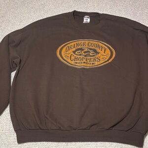 Vintage Orange County Choppers Brown Crewneck Sweatshirt